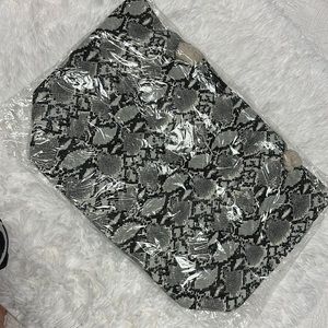 Minky Gray and Black Snakeskin Tote Bag